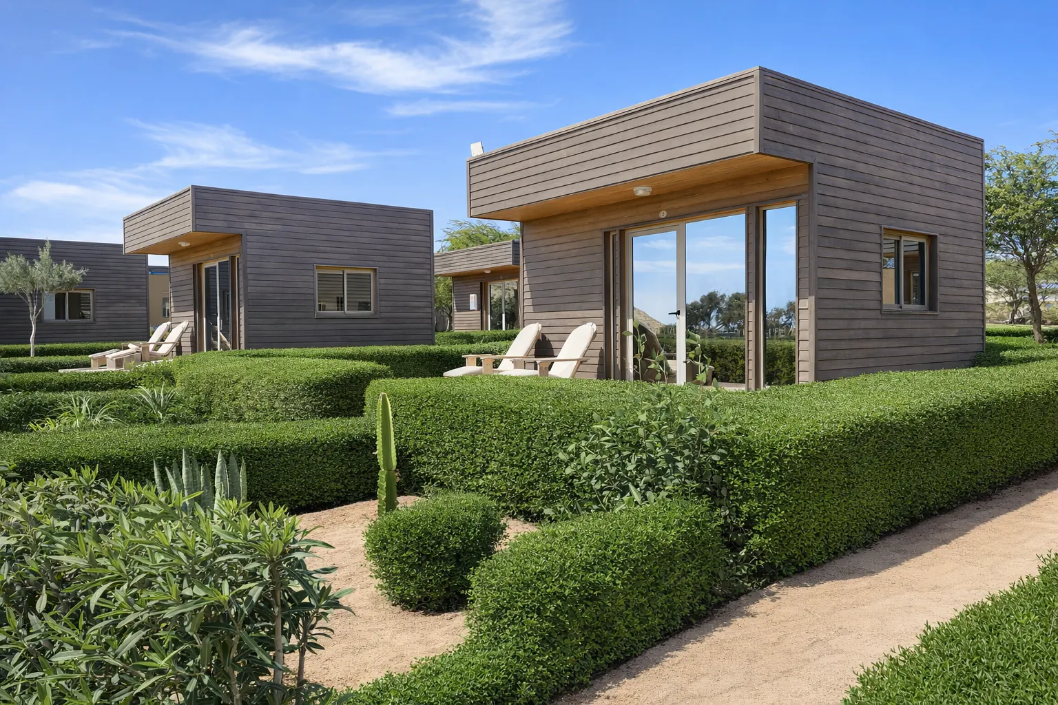 Sunset view from the camp terrace in Dakhla